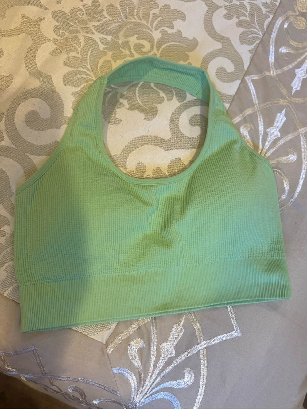 NVGTN Mint Green Ribbed Racerback Tank Top